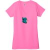 Ladies' Jersey Short-Sleeve Deep V-Neck T-Shirt Thumbnail