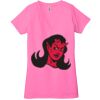 Ladies' Jersey Short-Sleeve Deep V-Neck T-Shirt Thumbnail