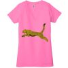 Ladies' Jersey Short-Sleeve Deep V-Neck T-Shirt Thumbnail