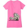 Ladies' Jersey Short-Sleeve Deep V-Neck T-Shirt Thumbnail