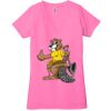 Ladies' Jersey Short-Sleeve Deep V-Neck T-Shirt Thumbnail