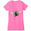 Ladies' Jersey Short-Sleeve Deep V-Neck T-Shirt Thumbnail