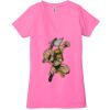 Ladies' Jersey Short-Sleeve Deep V-Neck T-Shirt Thumbnail