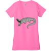 Ladies' Jersey Short-Sleeve Deep V-Neck T-Shirt Thumbnail