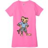 Ladies' Jersey Short-Sleeve Deep V-Neck T-Shirt Thumbnail