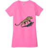 Ladies' Jersey Short-Sleeve Deep V-Neck T-Shirt Thumbnail