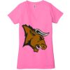 Ladies' Jersey Short-Sleeve Deep V-Neck T-Shirt Thumbnail
