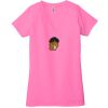 Ladies' Jersey Short-Sleeve Deep V-Neck T-Shirt Thumbnail
