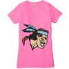 Ladies' Jersey Short-Sleeve Deep V-Neck T-Shirt Thumbnail