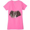 Ladies' Jersey Short-Sleeve Deep V-Neck T-Shirt Thumbnail