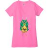 Ladies' Jersey Short-Sleeve Deep V-Neck T-Shirt Thumbnail