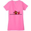 Ladies' Jersey Short-Sleeve Deep V-Neck T-Shirt Thumbnail