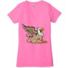 Ladies' Jersey Short-Sleeve Deep V-Neck T-Shirt Thumbnail