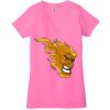 Ladies' Jersey Short-Sleeve Deep V-Neck T-Shirt Thumbnail