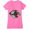 Ladies' Jersey Short-Sleeve Deep V-Neck T-Shirt Thumbnail