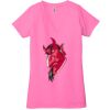 Ladies' Jersey Short-Sleeve Deep V-Neck T-Shirt Thumbnail