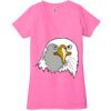 Ladies' Jersey Short-Sleeve Deep V-Neck T-Shirt Thumbnail