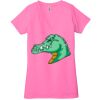 Ladies' Jersey Short-Sleeve Deep V-Neck T-Shirt Thumbnail
