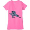 Ladies' Jersey Short-Sleeve Deep V-Neck T-Shirt Thumbnail