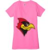 Ladies' Jersey Short-Sleeve Deep V-Neck T-Shirt Thumbnail