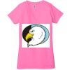 Ladies' Jersey Short-Sleeve Deep V-Neck T-Shirt Thumbnail
