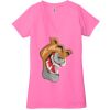 Ladies' Jersey Short-Sleeve Deep V-Neck T-Shirt Thumbnail