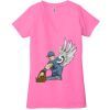 Ladies' Jersey Short-Sleeve Deep V-Neck T-Shirt Thumbnail