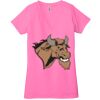 Ladies' Jersey Short-Sleeve Deep V-Neck T-Shirt Thumbnail
