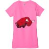 Ladies' Jersey Short-Sleeve Deep V-Neck T-Shirt Thumbnail