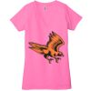 Ladies' Jersey Short-Sleeve Deep V-Neck T-Shirt Thumbnail