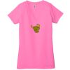Ladies' Jersey Short-Sleeve Deep V-Neck T-Shirt Thumbnail