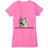 Ladies' Jersey Short-Sleeve Deep V-Neck T-Shirt Thumbnail