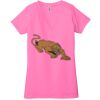 Ladies' Jersey Short-Sleeve Deep V-Neck T-Shirt Thumbnail