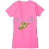 Ladies' Jersey Short-Sleeve Deep V-Neck T-Shirt Thumbnail