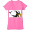Ladies' Jersey Short-Sleeve Deep V-Neck T-Shirt Thumbnail