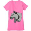 Ladies' Jersey Short-Sleeve Deep V-Neck T-Shirt Thumbnail