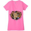 Ladies' Jersey Short-Sleeve Deep V-Neck T-Shirt Thumbnail