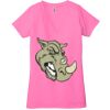 Ladies' Jersey Short-Sleeve Deep V-Neck T-Shirt Thumbnail