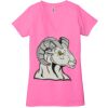 Ladies' Jersey Short-Sleeve Deep V-Neck T-Shirt Thumbnail