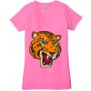Ladies' Jersey Short-Sleeve Deep V-Neck T-Shirt Thumbnail
