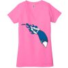 Ladies' Jersey Short-Sleeve Deep V-Neck T-Shirt Thumbnail