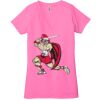 Ladies' Jersey Short-Sleeve Deep V-Neck T-Shirt Thumbnail