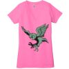 Ladies' Jersey Short-Sleeve Deep V-Neck T-Shirt Thumbnail