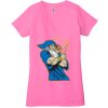 Ladies' Jersey Short-Sleeve Deep V-Neck T-Shirt Thumbnail