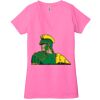 Ladies' Jersey Short-Sleeve Deep V-Neck T-Shirt Thumbnail