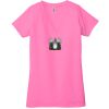 Ladies' Jersey Short-Sleeve Deep V-Neck T-Shirt Thumbnail