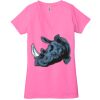 Ladies' Jersey Short-Sleeve Deep V-Neck T-Shirt Thumbnail
