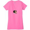 Ladies' Jersey Short-Sleeve Deep V-Neck T-Shirt Thumbnail