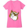 Ladies' Jersey Short-Sleeve Deep V-Neck T-Shirt Thumbnail