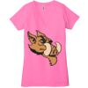Ladies' Jersey Short-Sleeve Deep V-Neck T-Shirt Thumbnail